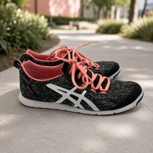 ASICS Metrolyte Womens Walking Shoes Black White Peach Melba Q651N Size 7 US
